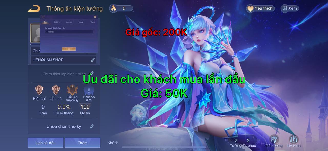 Nick Reg Liên Quân 6