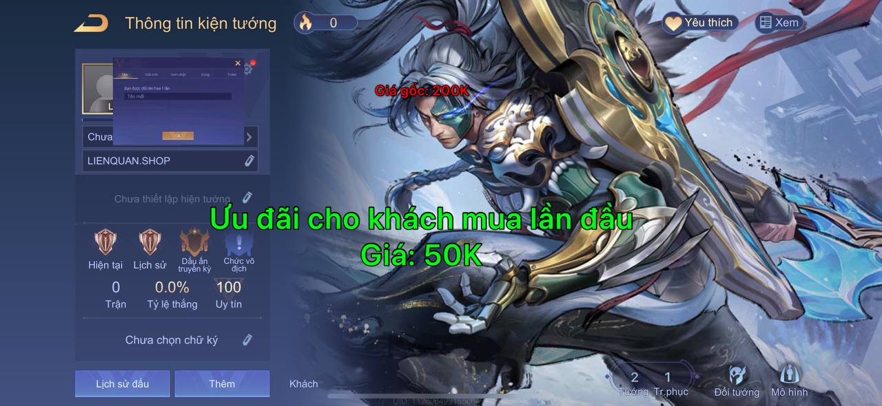 Nick Reg Liên Quân 8