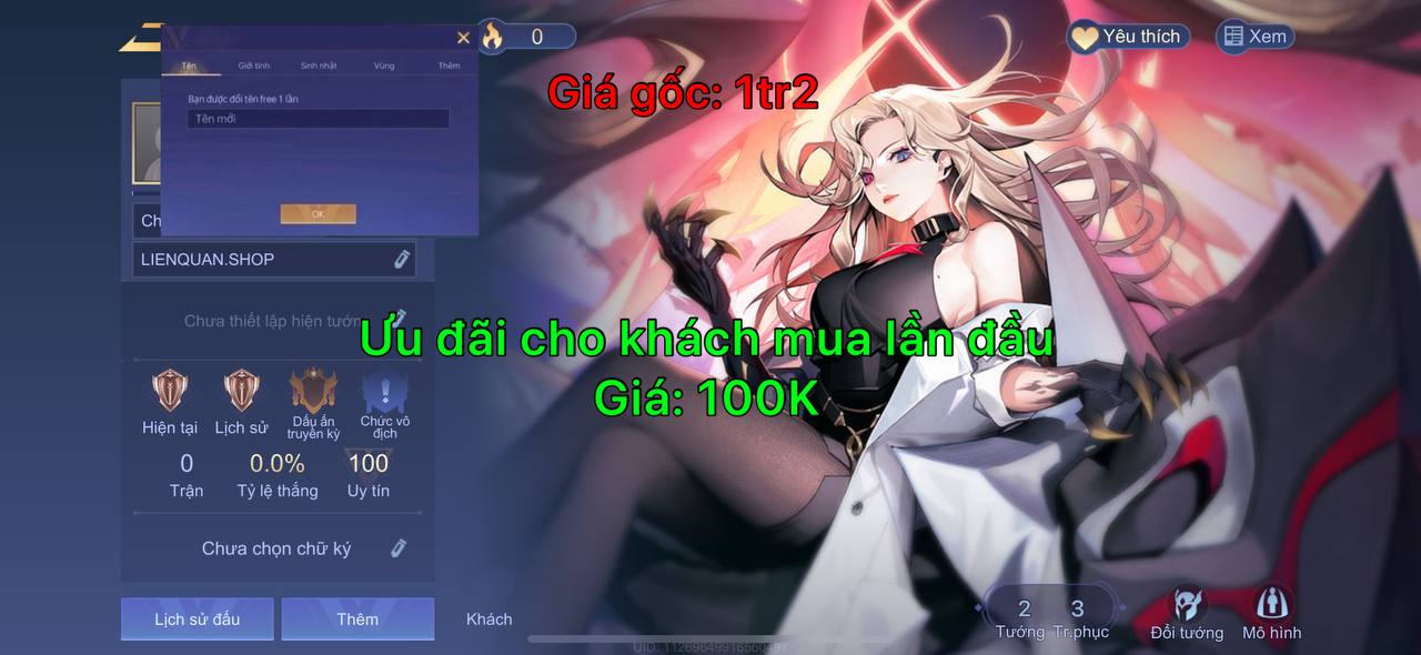 Nick Reg Liên Quân 5