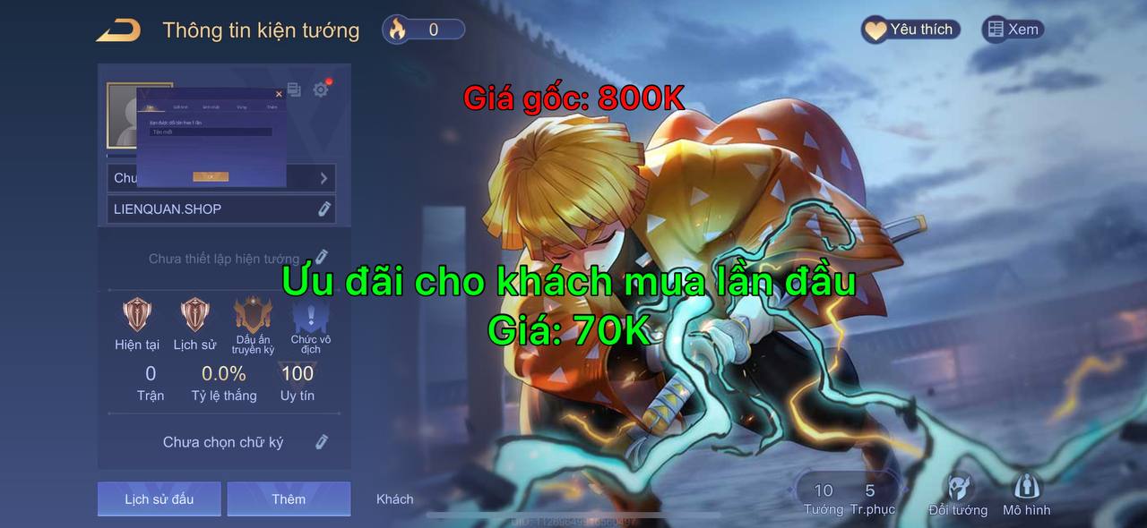 Nick Reg Liên Quân 2