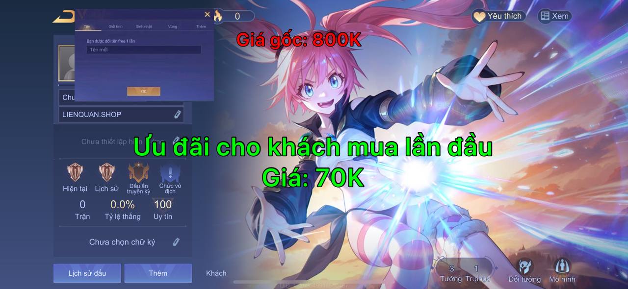 Nick Reg Liên Quân 3