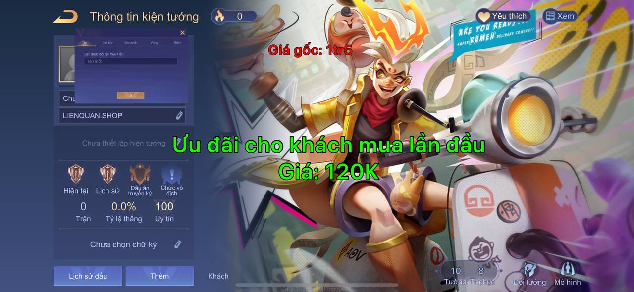 Nick Reg Liên Quân 4