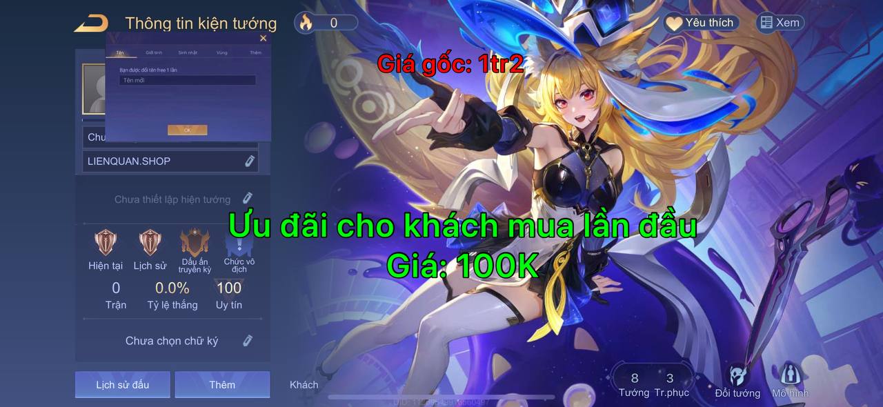 Nick Reg Liên Quân 9