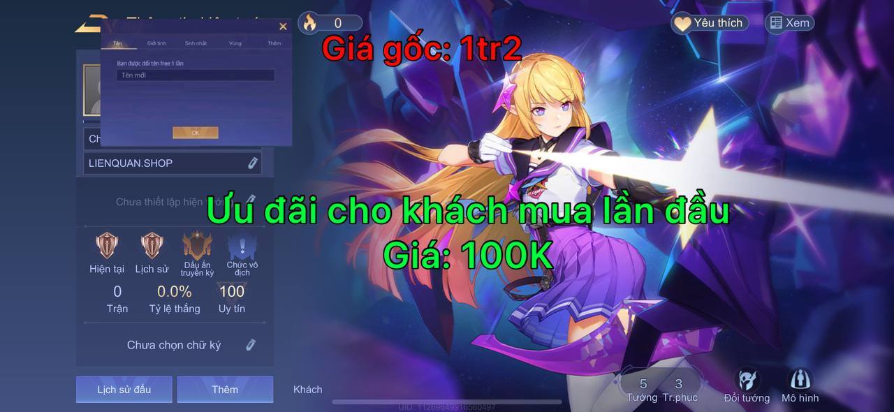 Nick Reg Liên Quân 1