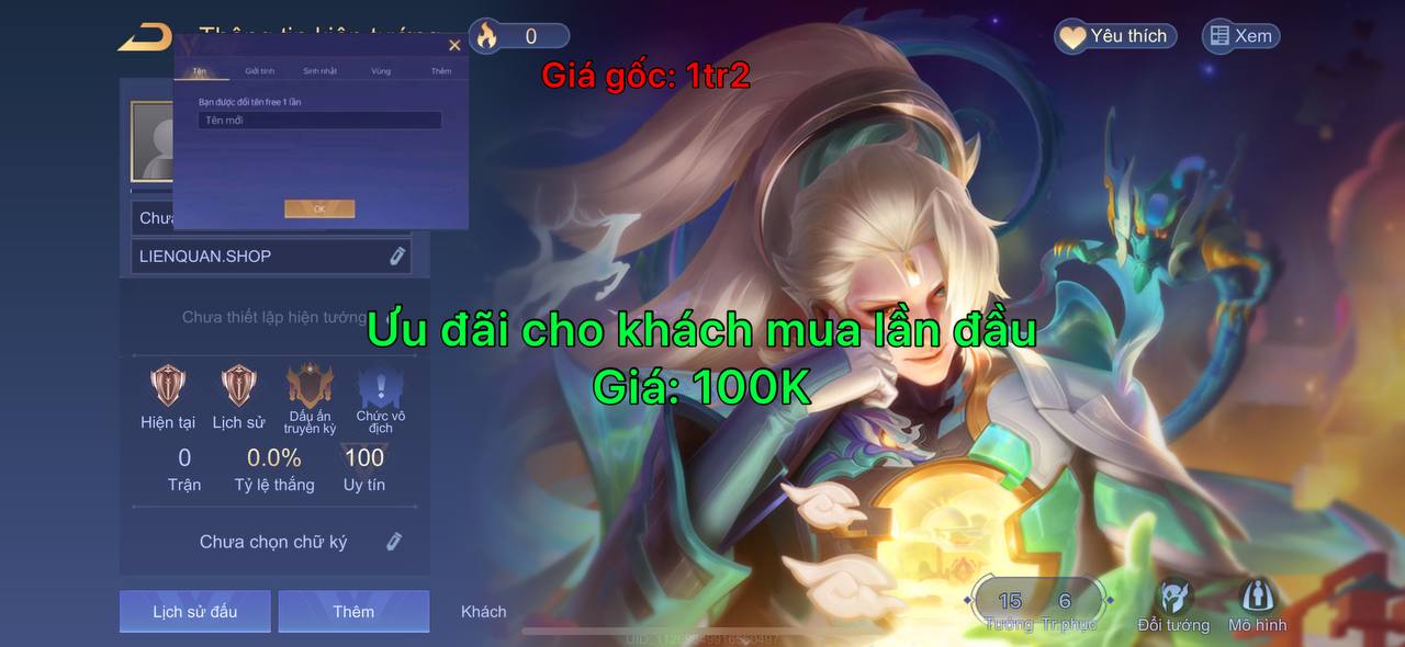 Nick Reg Liên Quân 3