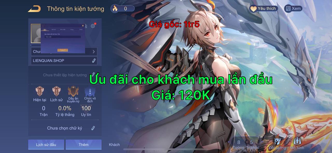 Nick Reg Liên Quân 5